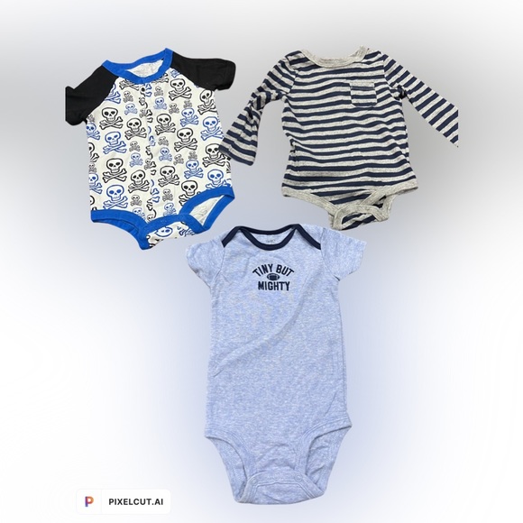 3 pieces onesies sets size 6-9 months - Picture 2 of 7